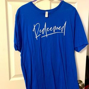 Redeemed Canvas tshirt. Royal blue.